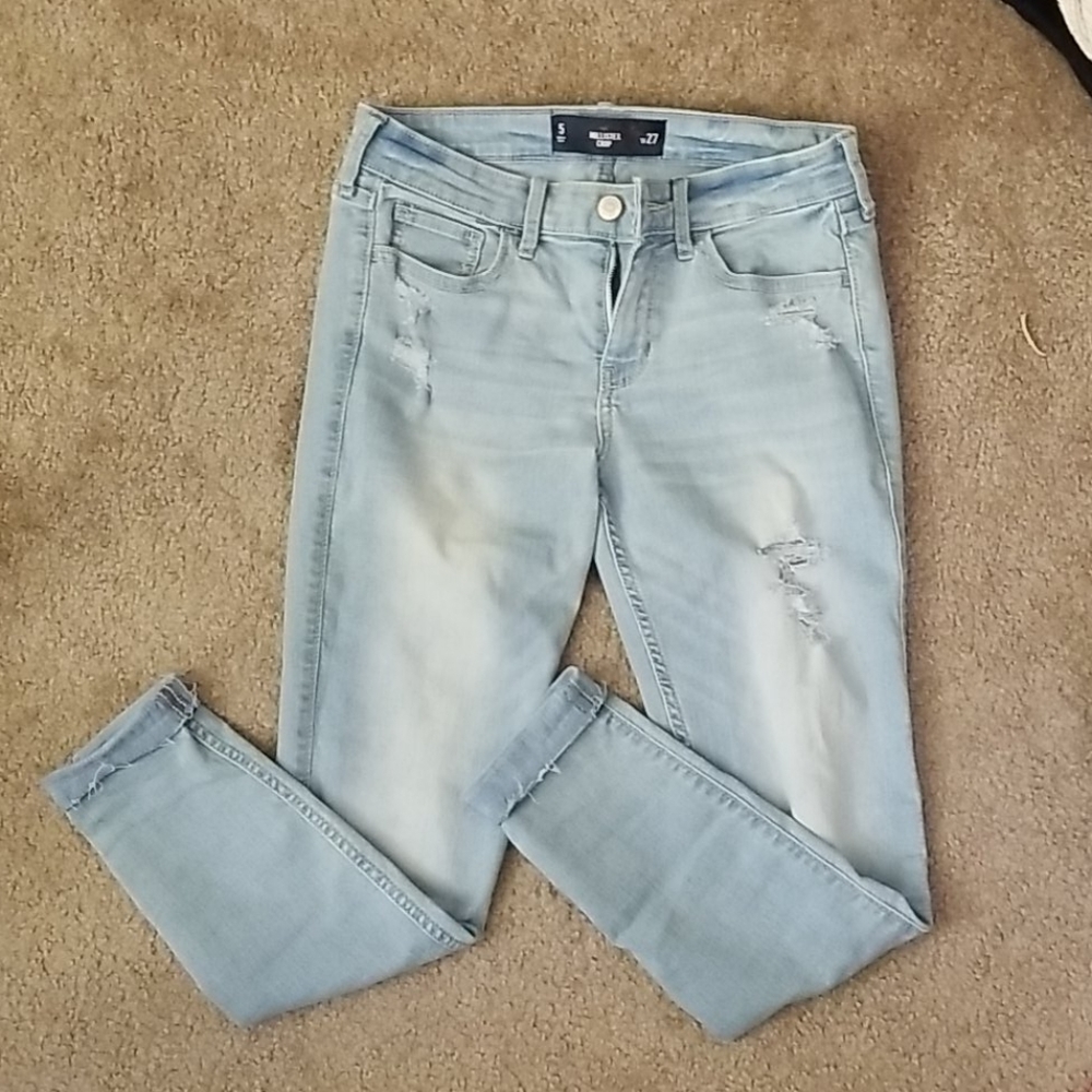 Hollister crop skinny jeans sz 5